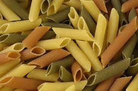 Colorful plain pasta